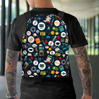 Load image into Gallery viewer, Designs by MyUtopia Shout Out:School Images all over print Teacher Backpack
