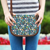 Load image into Gallery viewer, Designs by MyUtopia Shout Out:School Images all over print Teacher Canvas Saddlebag Style Crossbody Purse
