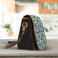 Load image into Gallery viewer, Designs by MyUtopia Shout Out:School Images all over print Teacher Canvas Saddlebag Style Crossbody Purse
