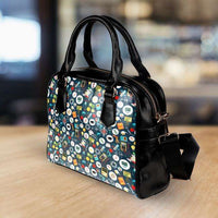 Load image into Gallery viewer, Designs by MyUtopia Shout Out:School Images all over print Teacher Faux Leather Handbag with Shoulder Strap
