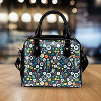 Load image into Gallery viewer, Designs by MyUtopia Shout Out:School Images all over print Teacher Faux Leather Handbag with Shoulder Strap
