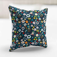 Load image into Gallery viewer, Designs by MyUtopia Shout Out:School Images all over print Teacher Pillowcase

