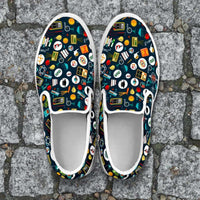 Load image into Gallery viewer, Designs by MyUtopia Shout Out:School Images all over print Teacher Slip-on Shoes
