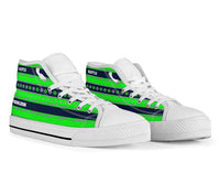 Load image into Gallery viewer, Designs by MyUtopia Shout Out:Seattle Football Fan Ugly Christmas Sweater  Style Canvas Hi-Top Sneakers
