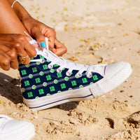 Load image into Gallery viewer, Designs by MyUtopia Shout Out:Seattle Nurse Canvas High Top Shoes,Women&#39;s / Ladies 6 (EU36) / Green,High Top Sneakers
