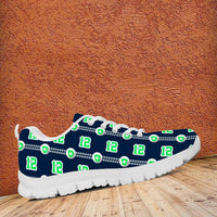 Load image into Gallery viewer, Designs by MyUtopia Shout Out:Seattle Nurse Running Shoes,Women&#39;s / Ladies US5 (EU35) / Dark Green/Lime,Running Shoes
