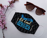 Load image into Gallery viewer, Designs by MyUtopia Shout Out:Set a Guard Oh Lord before My Mouth Adult Fabric Face Mask with Elastic Ear Loops
