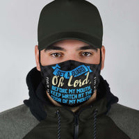 Load image into Gallery viewer, Designs by MyUtopia Shout Out:Set a Guard Oh Lord before My Mouth Adult Fabric Face Mask with Elastic Ear Loops
