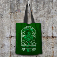 Load image into Gallery viewer, Designs by MyUtopia Shout Out:Shamrocks And Shenanigans Fabric Totebag Reusable Shopping Tote,Dark Green,Reusable Fabric Shopping Tote Bag
