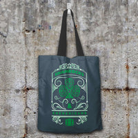 Load image into Gallery viewer, Designs by MyUtopia Shout Out:Shamrocks And Shenanigans Fabric Totebag Reusable Shopping Tote,Charcoal,Reusable Fabric Shopping Tote Bag
