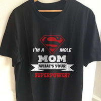 Load image into Gallery viewer, Designs by MyUtopia Shout Out:Single Mom Super Mom Adult Unisex T-Shirt,S / Black,Adult Unisex T-Shirt
