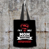 Load image into Gallery viewer, Designs by MyUtopia Shout Out:Single Mom Super Mom Fabric Totebag Reusable Shopping Tote
