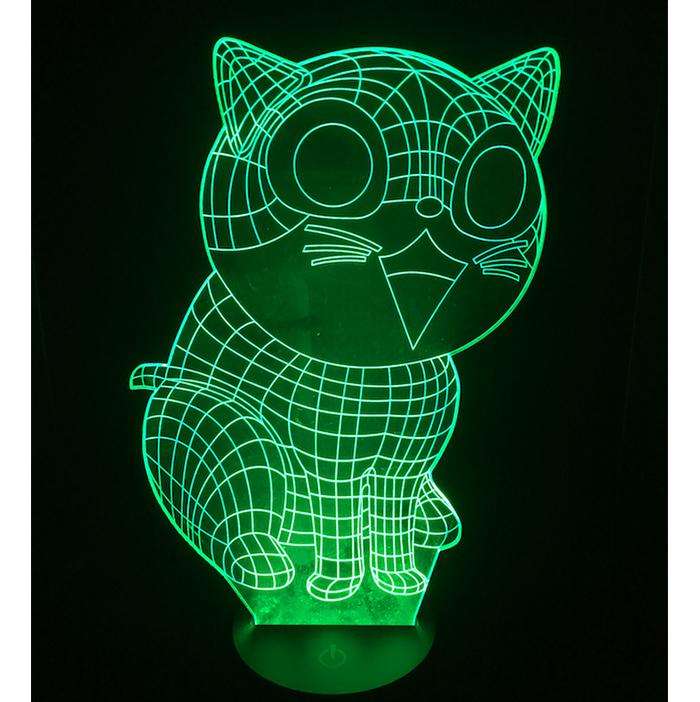 Designs by MyUtopia Shout Out:Sitting Cat USB Powered LED Night-light Lamp Glows in Multiple Colors