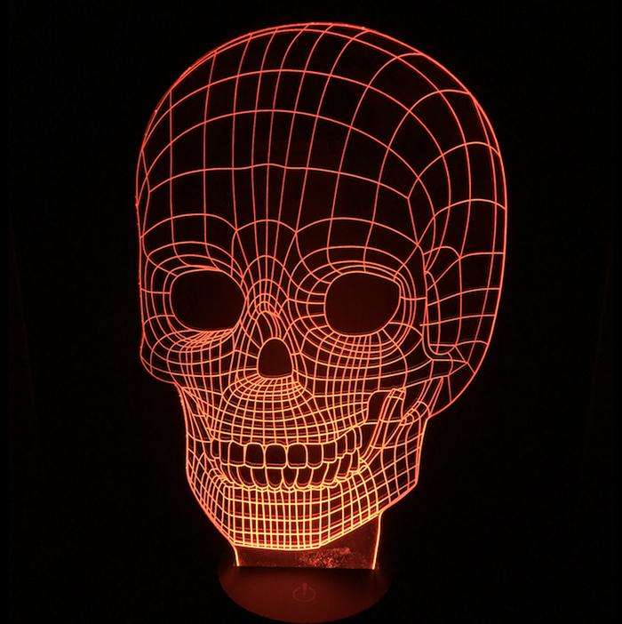 Designs by MyUtopia Shout Out:Skull USB Powered LED Night-light Lamp Glows in Multiple Colors