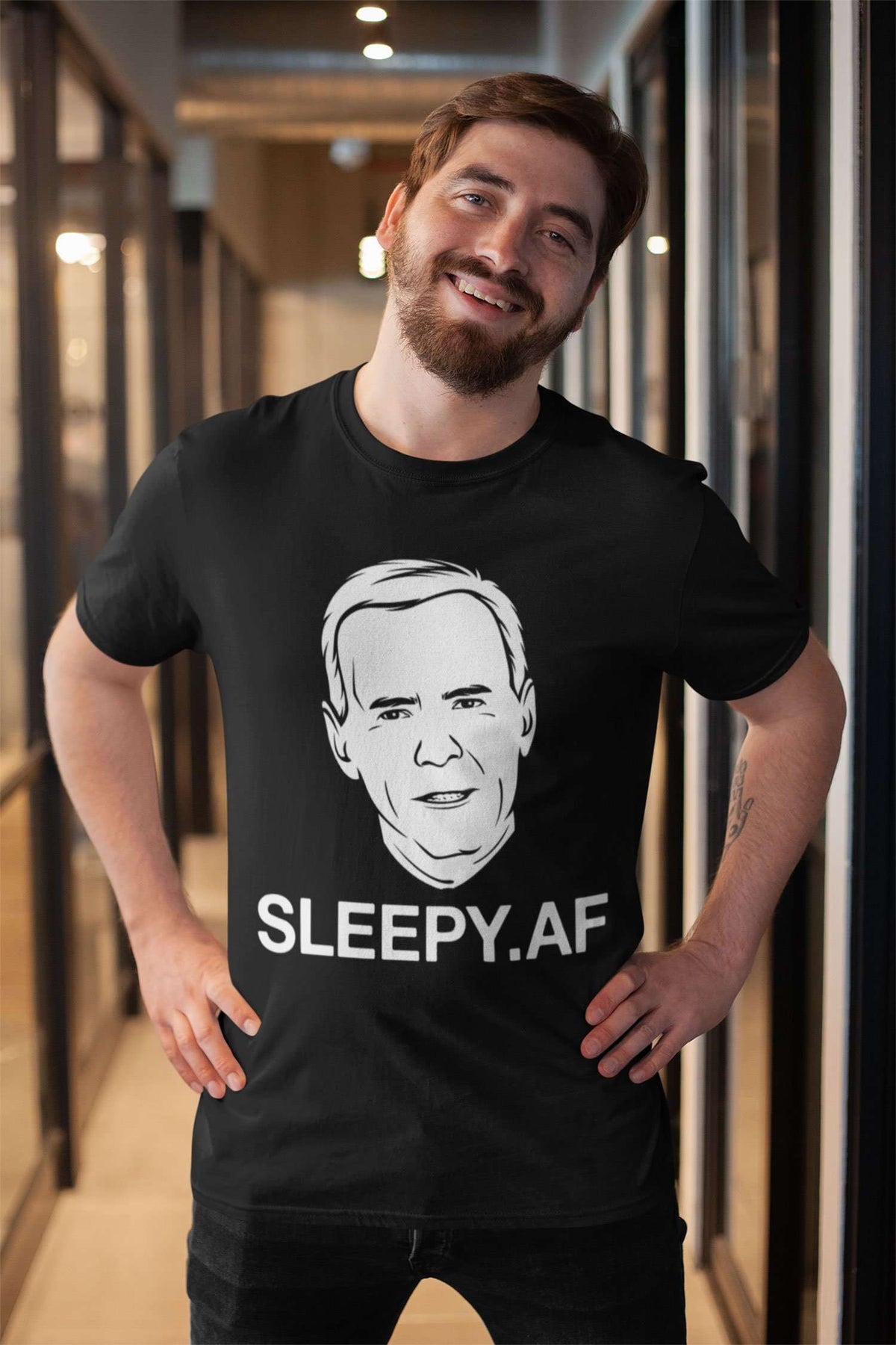 Designs by MyUtopia Shout Out:Sleepy Biden Trump Poltical Humor Unisex Jersey Short-Sleeve T-Shirt