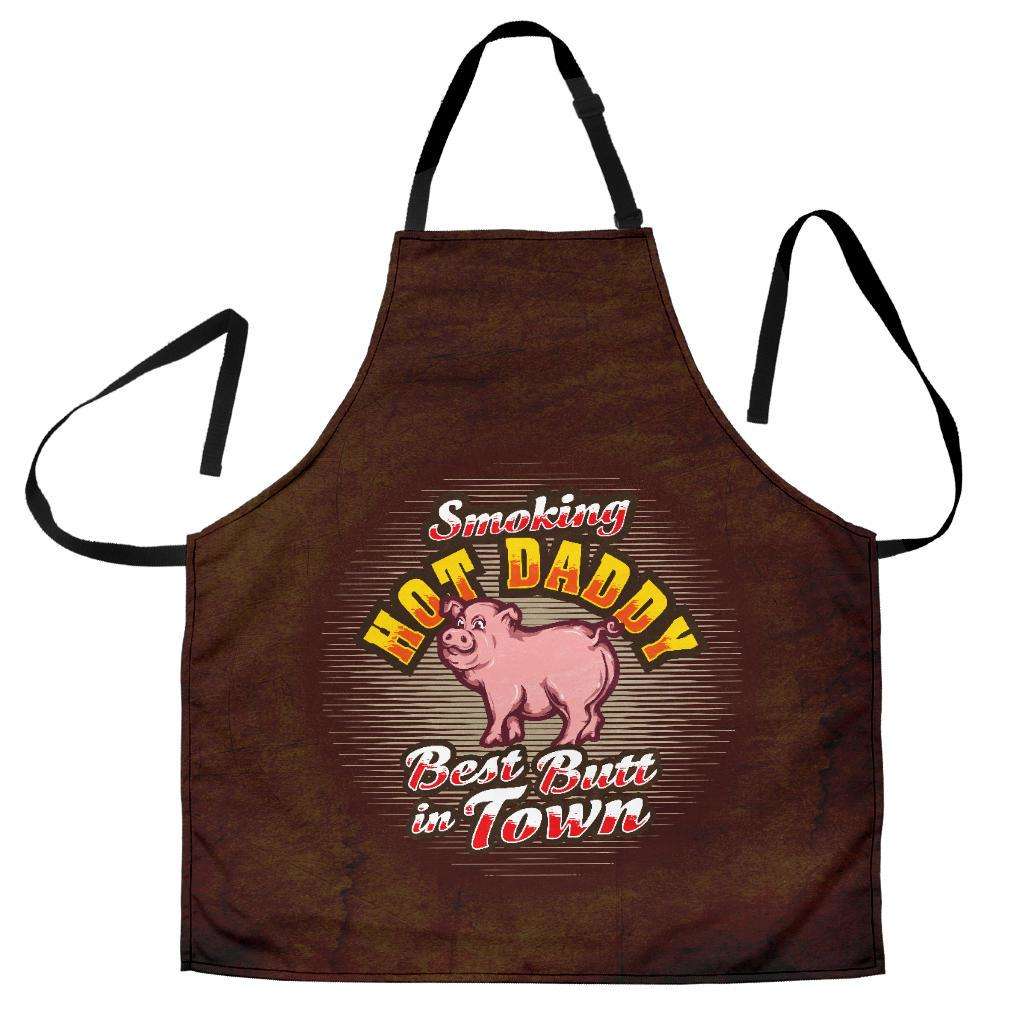 Designs by MyUtopia Shout Out:Smoking Hot Daddy Best Butt In Town Funny Apron, Kitchen, Baking, BBQ, Grilling