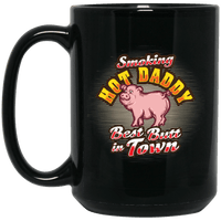 Load image into Gallery viewer, Designs by MyUtopia Shout Out:Smoking Hot Daddy Ceramic Mug - Black,15 oz / Black,Ceramic Coffee Mug
