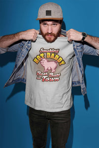 Load image into Gallery viewer, Designs by MyUtopia Shout Out:Smoking Hot Daddy Ultra Cotton T-Shirt,Sport Grey / S,Adult Unisex T-Shirt
