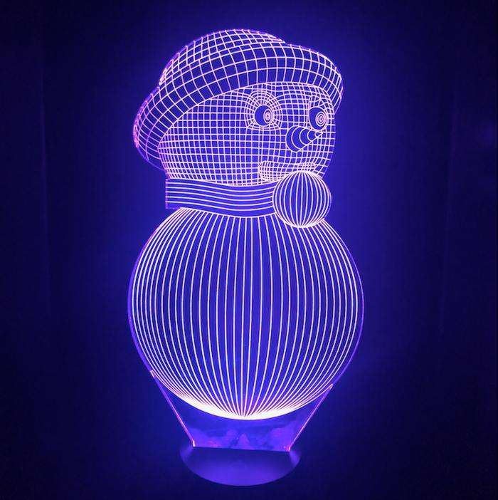 Designs by MyUtopia Shout Out:Snowman USB Powered LED Night-light Lamp Glows in Multiple Colors