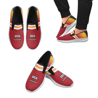 Load image into Gallery viewer, Designs by MyUtopia Shout Out:SoCal Fan #TwoFingerSalute Mens Slip-on Canvas Sneakers
