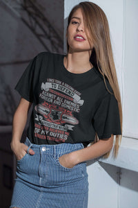 Load image into Gallery viewer, Designs by MyUtopia Shout Out:Solemn Oath of a Veteran Adult Unisex T-Shirt
