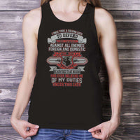 Load image into Gallery viewer, Designs by MyUtopia Shout Out:Solemn Oath of a Veteran Unisex Tank

