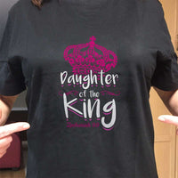Load image into Gallery viewer, Designs by MyUtopia Shout Out:Son / Daughter of the King Adult Unisex T-Shirt,Daughter Black / Small,Adult Unisex T-Shirt
