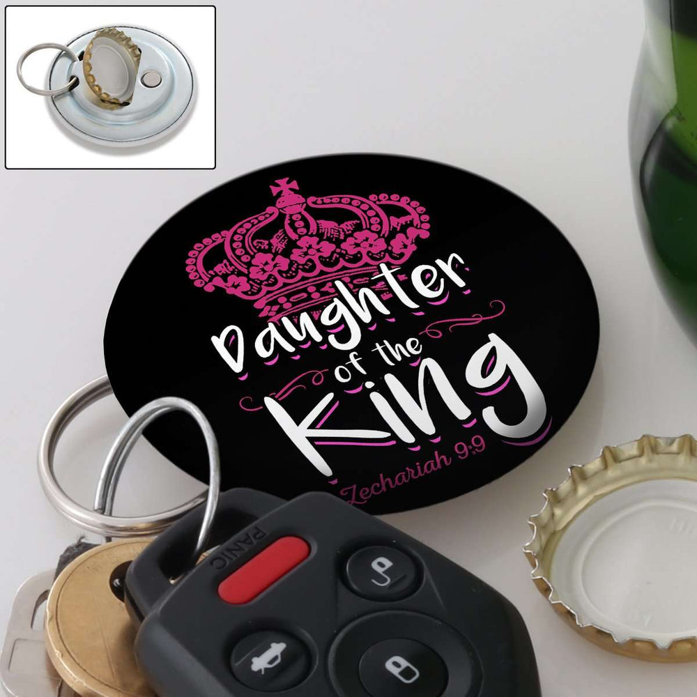 Designs by MyUtopia Shout Out:Son / Daughter of The King Magnetic Keychain and Bottle Opener,Black-Daughter,Keychain bottle opener