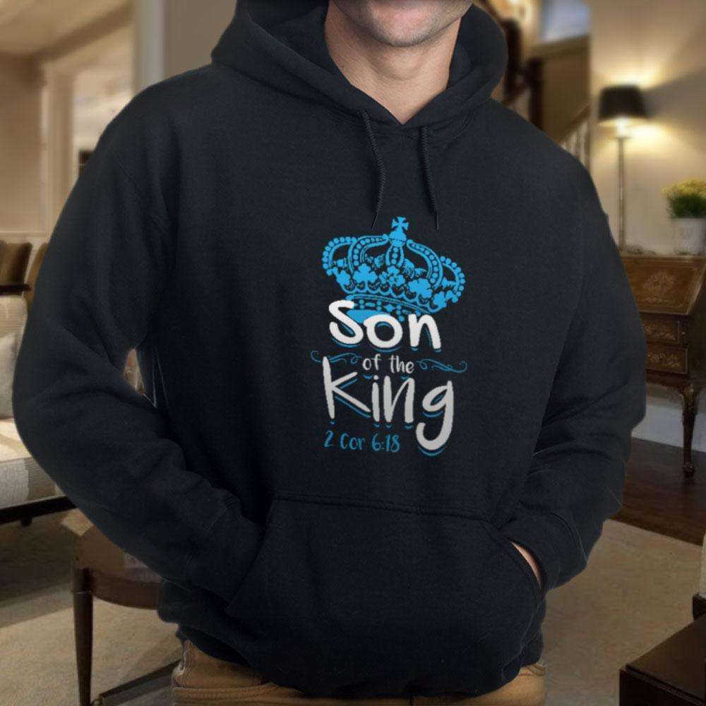 Designs by MyUtopia Shout Out:Son of the King 2 Cor 6:18 Christian Pullover Hoodie