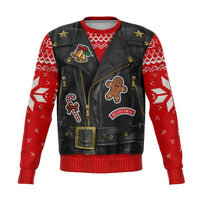 Load image into Gallery viewer, Designs by MyUtopia Shout Out:Sons of Santa Biker Vest Funny Christmas Fleece Lined Sweatshirt,XS / Multi,Fashion Sweatshirt - AOP
