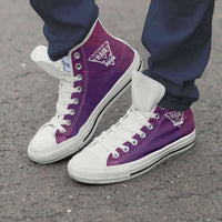 Load image into Gallery viewer, Designs by MyUtopia Shout Out:South Carolina Hairdresser Canvas High Top Shoes,Men&#39;s / Men&#39;s US 8 (EU40) / Purple,High Top Sneakers
