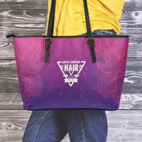 Load image into Gallery viewer, Designs by MyUtopia Shout Out:South Carolina Hairdresser Faux Leather Totebag Purse,Medium (10 x 16 x 5) / Purple,tote bag purse
