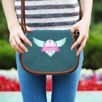 Load image into Gallery viewer, Designs by MyUtopia Shout Out:South Carolina Nurse Canvas Saddlebag Style Crossbody Purse
