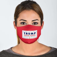 Load image into Gallery viewer, Designs by MyUtopia Shout Out:Space Force Make Galaxy Great Again Trump Humor Adult Fabric Face Mask with Elastic Ear Loops
