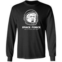 Load image into Gallery viewer, Designs by MyUtopia Shout Out:Space Force Trump Long Sleeve Ultra Cotton T-Shirt,S / Black,Long Sleeve T-Shirts
