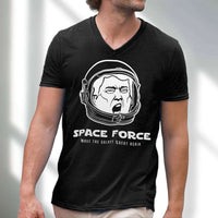 Load image into Gallery viewer, Designs by MyUtopia Shout Out:Space Force Trump Men&#39;s Printed V-Neck T-Shirt
