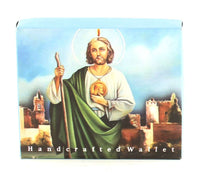 Load image into Gallery viewer, Designs by MyUtopia Shout Out:St. Jude Vegan Leather Bifold Men&#39;s Wallet with Flip Up ID Window
