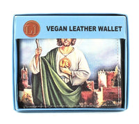 Load image into Gallery viewer, Designs by MyUtopia Shout Out:St. Jude Vegan Leather Bifold Men&#39;s Wallet with Flip Up ID Window
