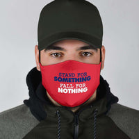 Load image into Gallery viewer, Designs by MyUtopia Shout Out:Stand For Something Fall For Nothing Trump Adult Fabric Face Mask with Elastic Ear Loops
