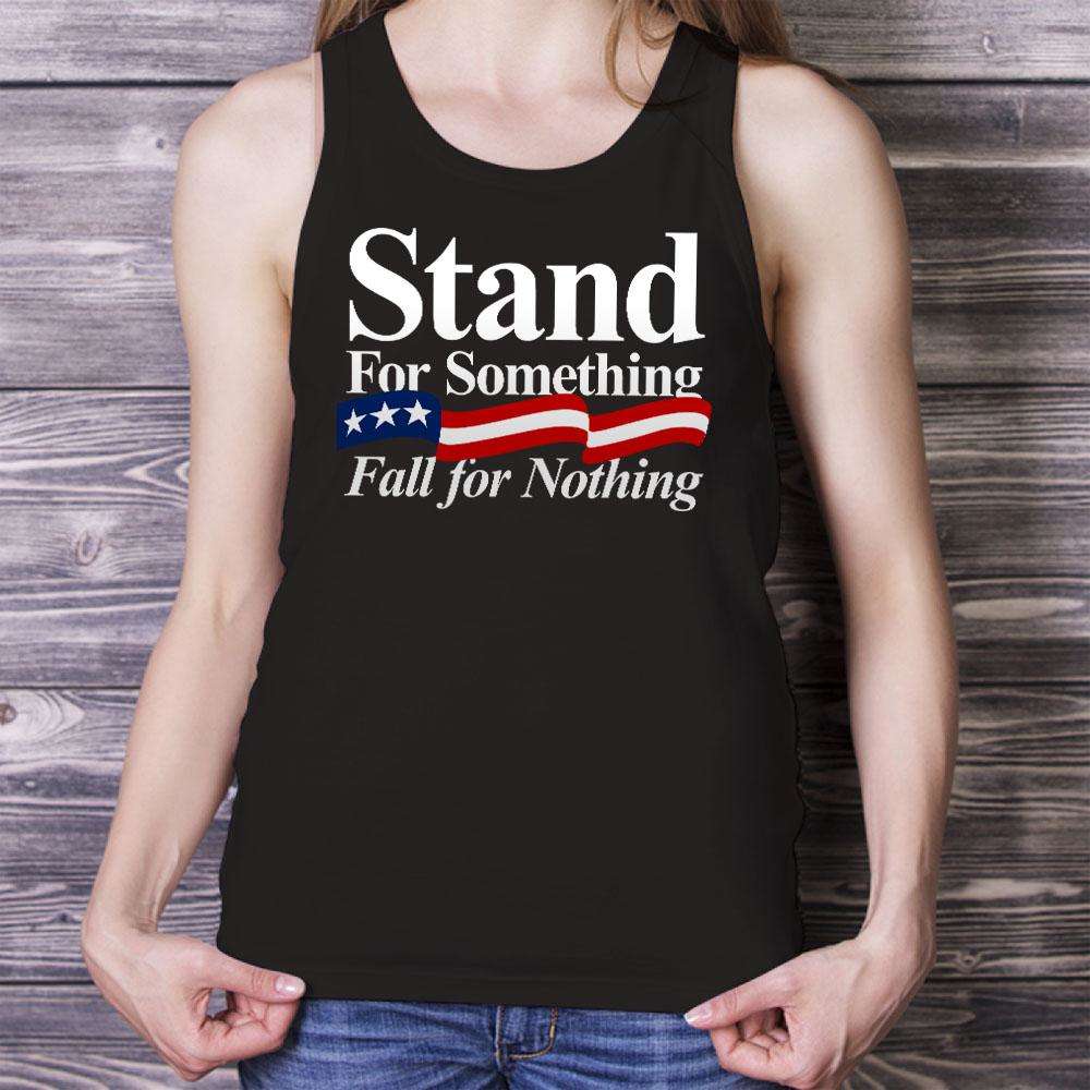 Designs by MyUtopia Shout Out:Stand For Something Fall For Nothing Trump Unisex Tank