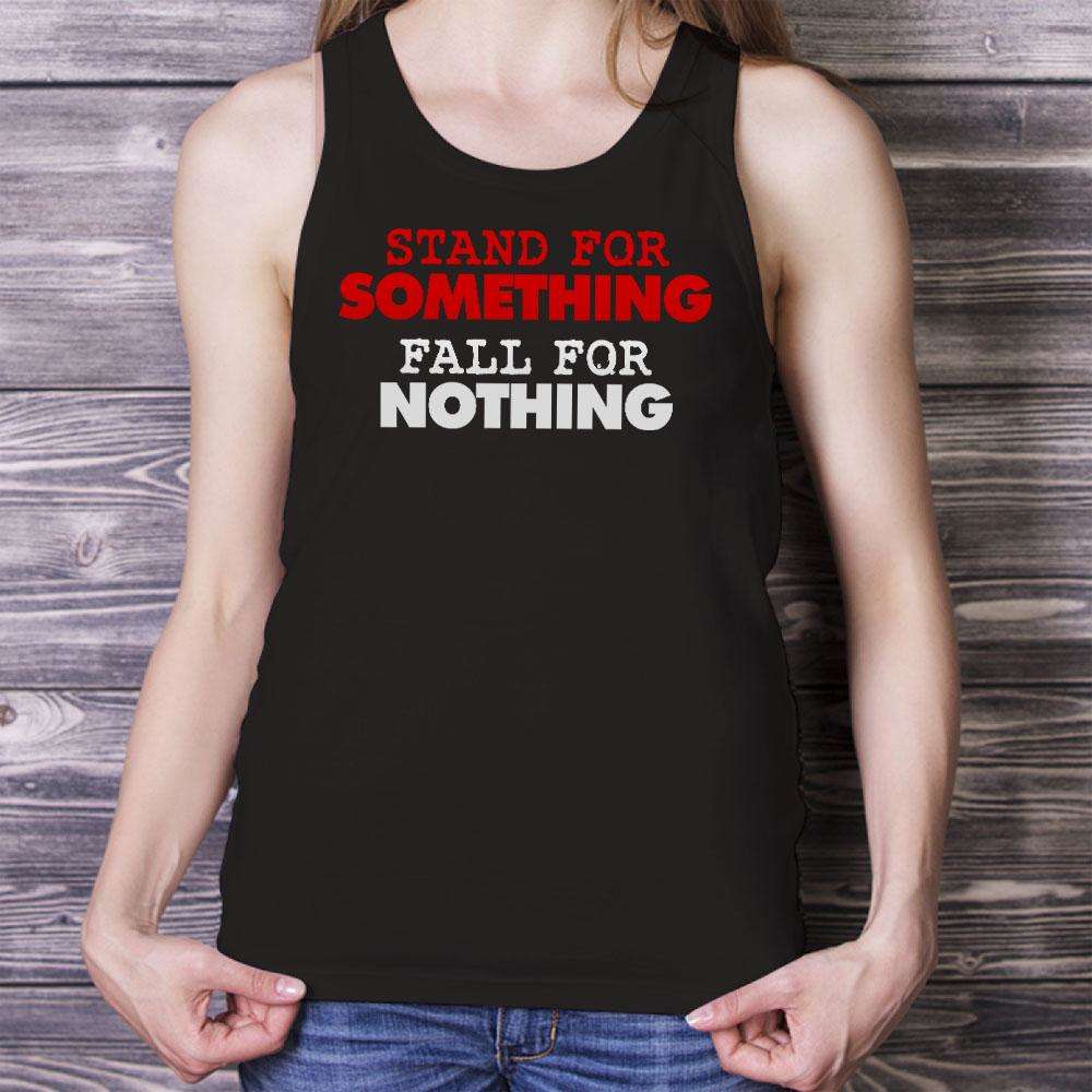 Designs by MyUtopia Shout Out:Stand For Something Fall For Nothing Trump v2 Unisex Tank