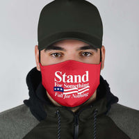 Load image into Gallery viewer, Designs by MyUtopia Shout Out:Stand For Something Fall For Nothing US Flag Trump Adult Fabric Face Mask with Elastic Ear Loops
