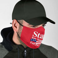 Load image into Gallery viewer, Designs by MyUtopia Shout Out:Stand For Something Fall For Nothing US Flag Trump Adult Fabric Face Mask with Elastic Ear Loops
