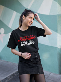 Load image into Gallery viewer, Designs by MyUtopia Shout Out:Stand For Something Fall For Nothing v2 Unisex Jersey Short-Sleeve T-Shirt
