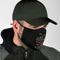 Load image into Gallery viewer, Designs by MyUtopia Shout Out:Stand For The Flag Kneel For The Fallen Adult Fabric Face Mask with Elastic Ear Loops
