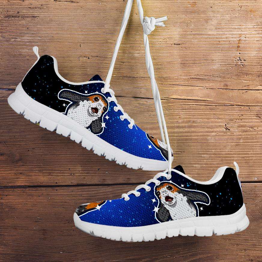 Designs by MyUtopia Shout Out:Star Wars Porg Running Shoes,Kid's / 11 CHILD (EU28) / Blue/Black,Running Shoes