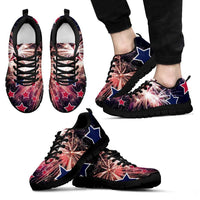 Load image into Gallery viewer, Designs by MyUtopia Shout Out:Stars and Fireworks 4th of July Running Sneakers,Men&#39;s / Mens US5 (EU38) / Multi,Running Shoes
