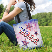 Load image into Gallery viewer, Designs by MyUtopia Shout Out:Stars and Stripes - Honor Fabric Totebag Reusable Shopping Tote,Diagonal / Red/Blue/White,Reusable Fabric Shopping Tote Bag
