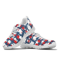 Load image into Gallery viewer, Designs by MyUtopia Shout Out:Stars and Strips Plaid Running Sneakers - White Soles
