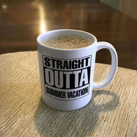 Load image into Gallery viewer, Designs by MyUtopia Shout Out:Straight Outta Summer Vacation White Coffee Mug
